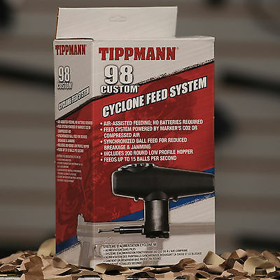 New Tippmann Paintball 98 Custom & Alpha Black Cyclone Feed System (t205030)