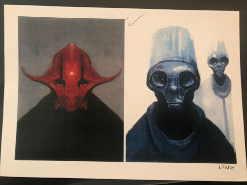 Star Wars Production Used Concept Art Print Lucasfilm Creature Alien L.fisher