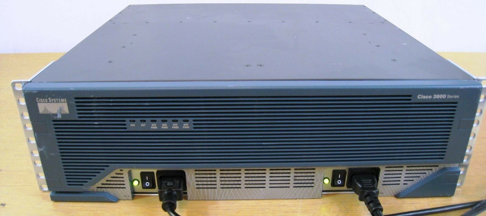 Cisco 3845 Intergrated Router Ios 15.1 1gb Dram/256mb Flash W/ Dual Power Supply