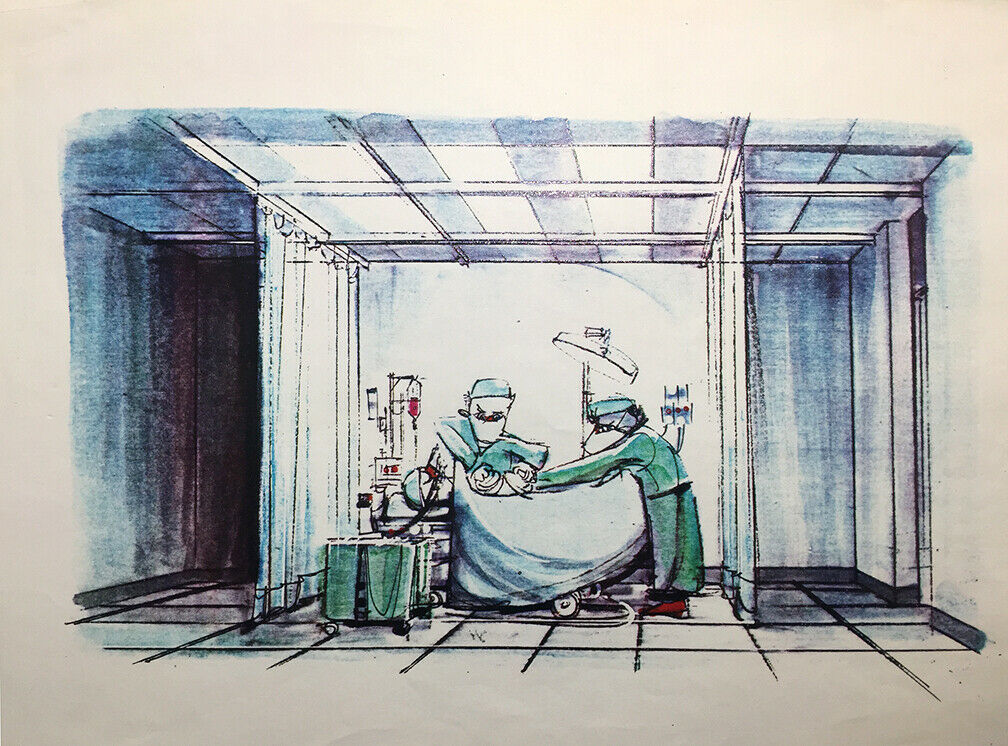 Howard The Duck Movie Screen Used Illustration Duckworld Hospital Set 1986
